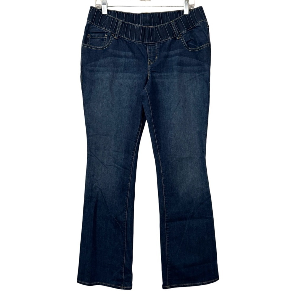 Old Navy Maternity Bootcut denim jeans elastic waist pull on women’s 12